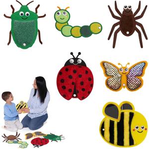 ODOXIA Sensory Mats for Kids | Textured Sensory Tiles | Pads for Autistic Children | Fun Learning Toys for Toddlers (Pack, Insects)