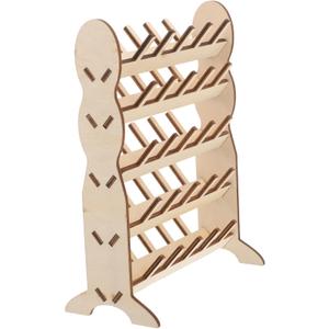LIOOBO Wooden Thread Spool Rack for Sewing Braiding Craft Embroidery Spool Saver Floss Holder String Holder Thread Organizer Hair Braiding Rack