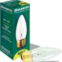 Bulbrite Incandescent B10 Medium Screw Base (E26) Light Bulb, 40 Watt, Clear ,1 Count(Pack of 1)