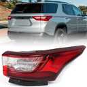 FIONE LED Outer Tail Light Assembly Compatible with Chevy Traverse 2018 2019 2020 2021 Brake Rear Light Right Passenger Side RH