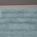 H.VERSAILTEX Extra Thick Chenille Striped Pattern Bath Rug for Bathroom Non Slip - Soft Plush Shaggy Mats for Floor, Indoor, Entryway (Aqua Haze, 24 x 17 - Inches)