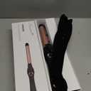 New Version Lanvier Rotating Curling Iron 1.25 Inch Automatic Curling Wand for Waves; Tourmaline Ceramic Self Curler with 2 Rotating Speed, 11 Adjustable Temperature & Dual Voltage for Worldwide Use (Rose Gold)