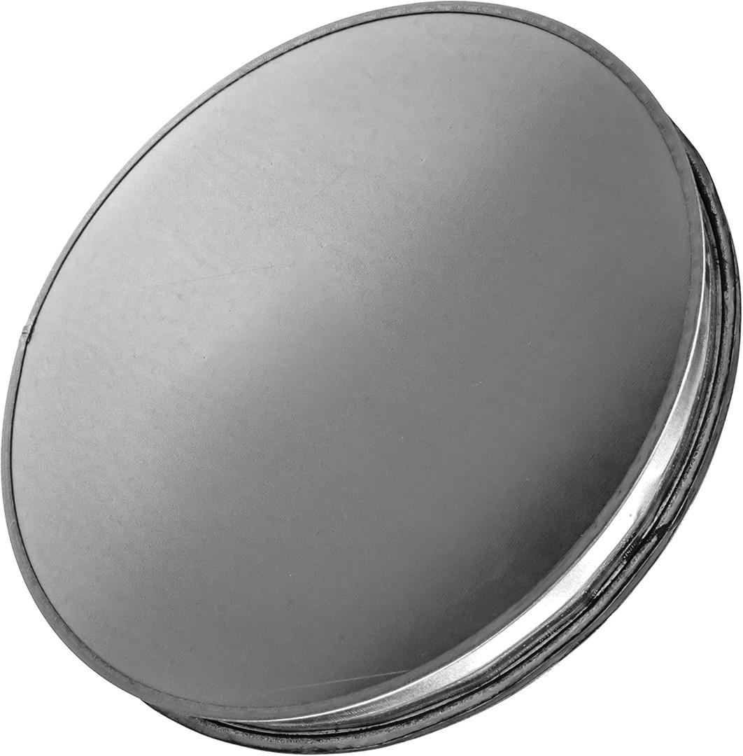 8 Inch Duct End Cap with Rubber Gasket - Galvanized Steel Round Vent Cover for Outdoor and Indoor Use  Pipe Cover  Steel Plug for Dryer Ducts and Pipes  End Cap for HVAC Systems