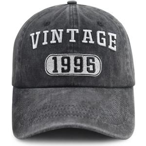 XacaYuerp Vintage 1935 1945 1955 1965 1975 1985 1995 Baseball Hat for Men Women, Adjustable Cotton Embroidered Baseball Cap (Black)