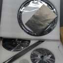 Flush Mount Ceiling Fan with RGB Light - 52In Black Ceiling Fan Light with Reversible Mute Motor, LED 3CCT Dimmable, Low Profile Modern Ceiling Fans for Indoor, Party, Covered Outdoor