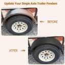 2 Pack Single Axle Trailer Fenders with Fenders Backs