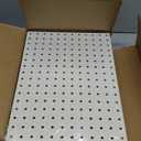 Spampur Peg Board, 6 Pack Metal Pegboard Panels White Pegboards Wall Organizer with 50 Hooks, Heavy Duty Peg Board for Walls Home, Garage Tool Storage, Office Organization, Craft Room, Kitchen