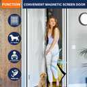 Magnetic Screen DoorScreen Door MeshKeep Bugs Out, Heavy-Duty Mesh Curtain,Pet and Kid Friendly, Works with Front Doors, Sliding Doors