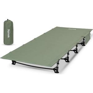Ultralight Folding Tent Camping Cot Bed Lightweight Backpacking Cot Without Tools Hiking Cot Portable Camping Bed for Adults Camping Hiking, Travel, Home, Army Green