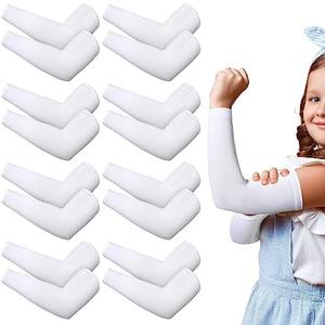8Pairs Arm Sleeves for Kids, UV Sun Protection Cooling Arm Compression Sleeves for Boys Girls, Outdoor Sport Running Breathable Elastic Arm Cover for Youth