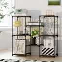 Metal Plant Stand Indoor Outdoor Plant Shelf Stand, 3 Tiers 8 Pots Potted Flower Plant Stands for Indoor Plants Multiple, Plant Shelves Stands Rack for Patio, Balcony, Living Room