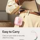 ESR for AirPods 4 Case, Compatible with AirPods 4 Generation Case (2024)(USB-C), MagSafe Compatible, Magnetic Lid Lock, Drop-Proof Protection Cover with Lanyard, Pulse Series,Pink