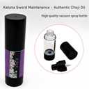 Katana Cleaning Kit-4 Piece Set,Choji Oil Sharpening Stone Chammy and Bamboo Peg,Good Anti-Rust and Cleaning Effect,Applicable to All Kinds of katanas Swords or Knive