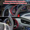 E-cowlboy Carbon Fiber Side Meter Dashboard Panel Frame Cover Trim for Chevrolet Corvette C7 Z06 Z51 ZR1 Stingray Grand Sport 2014 2015 2016 2017 2018 2019 Interior Accessories Decoration (Red 2PCS)