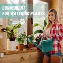 2 x Watering Can for Indoor & Outdoor Plants, Plant Watering Can with Stainless Steel Shower Head, 1 Gallon Plastic Watering Can for Garden, Flowers, Vegetable, Greenhouse (Dark Green, 1 Gallon)