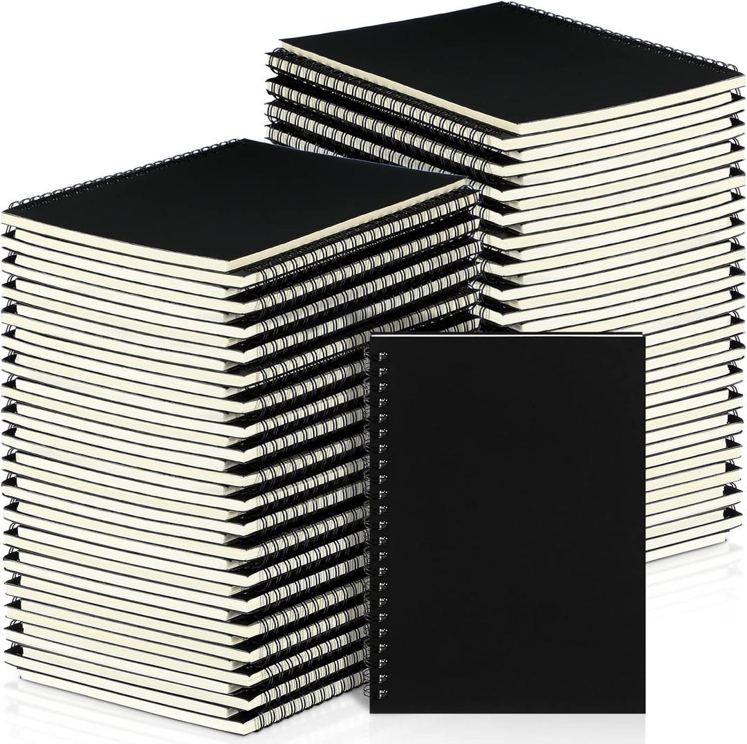 Yahenda Spiral Notebook Bulk A5 Journal Lined 8.3'' x 5.5'' Writing Composition Paper Small Notepad Subject Notebook for Students Office Business Back to School Supplies(Black,54 Pcs) Yahenda Spiral Notebook Bulk A5 Journal Lined 8.3'' x 5.5'' Writing Composition Paper Small Notepad Subject Notebook for Students Office Business Back to School Supplies(Black,54 Pcs)