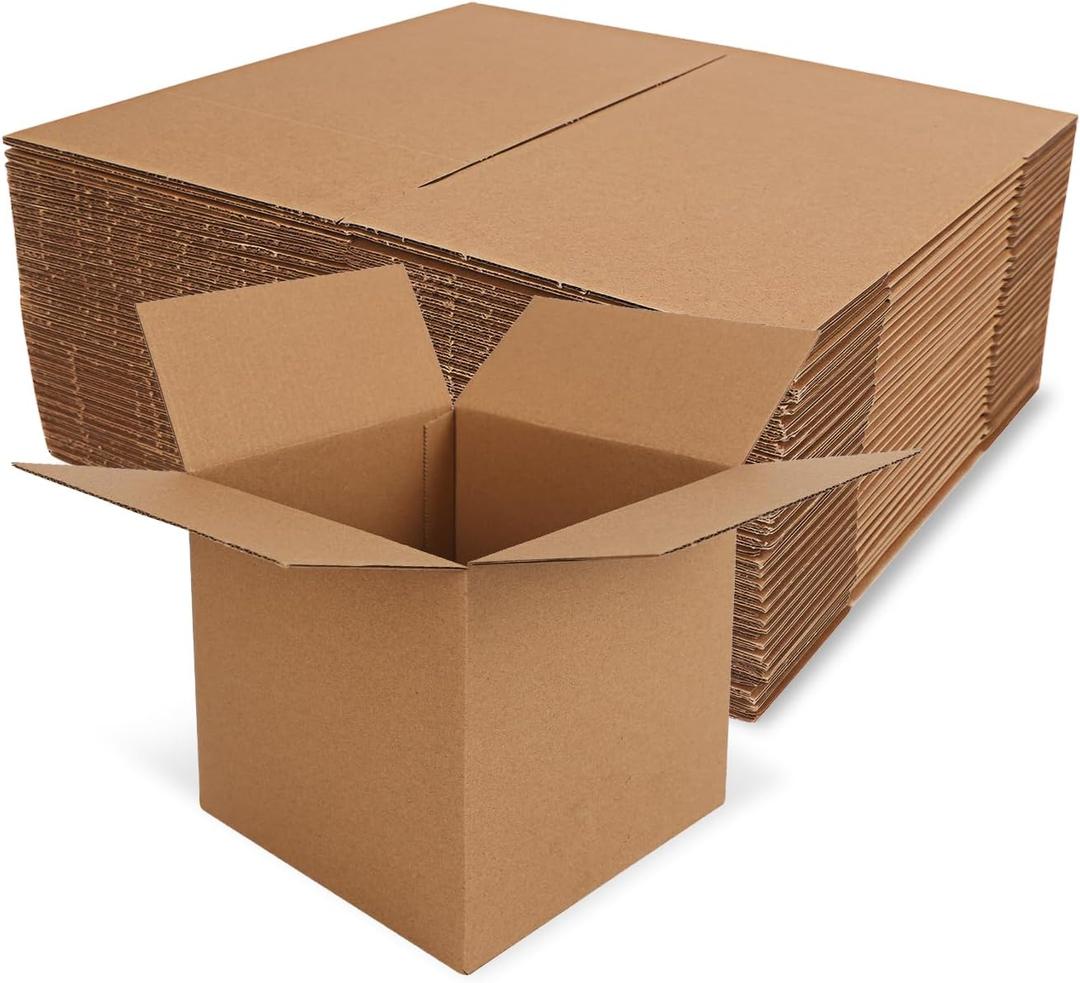 Rempry 30 Pack 6x6x6 Shipping Boxes Brown, Small Corrugated Cardboard Box for Mailing, Packaging Small Business, Kraft Mailer Gift Boxes