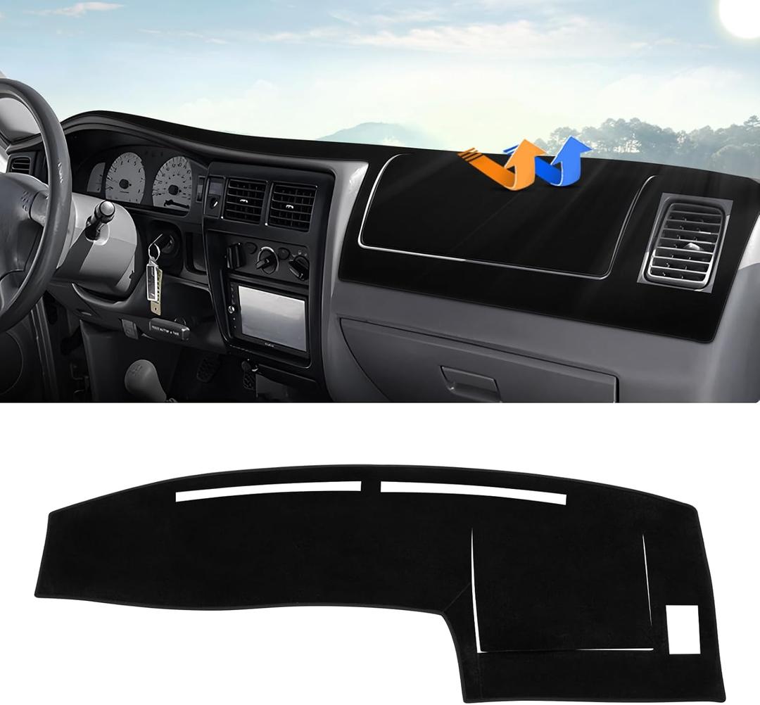 Autorder Dashboard Cover Mat for 1998-2002 2003 2004 Toyota Tacoma Accessories Dash Cover Upgrade Velvet Dash Mat Sunshade Glare UV Rays Protector