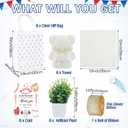 Honeydak 49 Pcs Baseball Baby Shower Prizes for Game Players 6 Sets Cheese Board Fork Knives Coasters Towel Potted Plant Thanks Card Gift Bag for a Little Slugger is on the Way Baby Shower Favors