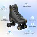 XUDREZ Roller Skate Shoes for Women Men PU Leather High-top Double-Row Roller Skates for Beginner, Professional Indoor Outdoor Roller Skates with Shoes Bag, 44-US Women 12, US Men 10.5