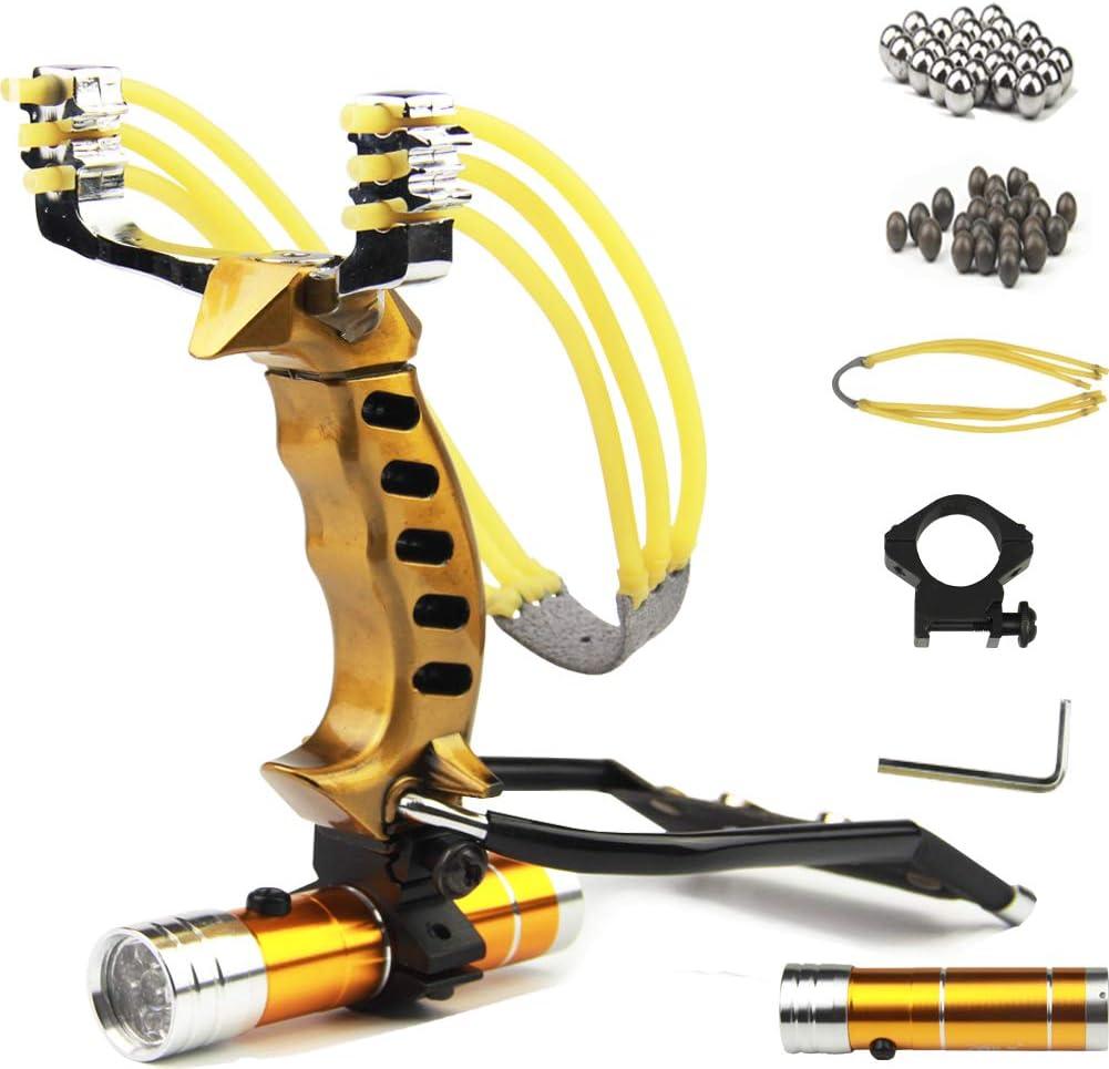 COOY Slingshot,Wrist Sling Rocket Professional Hunting Slingshot with Heavy Duty Launching Bands, High Velocity Catapult
