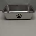 Stainless Steel Cat Litter Box, Small Metal Kitten Litter Pan, Indoor Litter Tray Pet Toilet Supplies for Kitty,Rabbits,Guinea Pigs,Ferrets,Easy to Clean,Non Stick