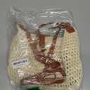 Ulisty Women Small Cotton Crochet String Bag Handwoven Summer Beach Bag Knitted Vacation Shoulder Bag Purse Handbag