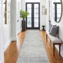 Art&Tuft Non-Slip Runner Rug - 3x6 Runner Rug Washable Low-Pile Rugs Runners, Soft Distressed Carpet Runner for Bedroom Bathroom Kitchen Laundry Living Room, Grey