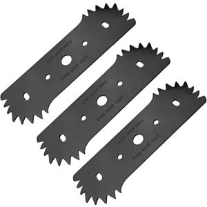 3 Pack Heat Treated 7-1/2" Edge Blades fits for WA0034,Power Coated Hard Steel Blades Replacement fits for Worx WG895/WG896,Keep Lawn Edger Sharp and Clean,Black. (Worx, Black)