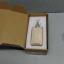 Natural Marble Vintage Stone Refillable Bathroom Liquid Dispenser 165ml Lotions Soap Container Stainless Steel Pump Head (Beige Travertine)