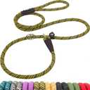 Fida Durable Slip Lead - 6 FT x 1/2" Heavy Duty Dog Loop Leash, Strong Rope Comfortable for Large, Medium Dogs, No Pull Pet Training Leash with Highly Reflective Yellow