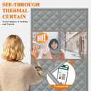 MAGZO Magnetic Thermal Insulated Door Curtain with Perspective Window, 48" x 80", Made of Oxford&Cotton, Weatherproofing Insulation Cover Blanket for Winter/Standard Entry Doors, Keep Cold Out, Grey (Gray)