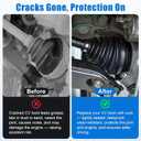 PIFOOG 2PCS CV Boot Repair Kit for 19mm to 24mm Shafts Universal Car CV Axle Joint Boots Replacement Constant Velocity Kits with Clamps Cable Ties Dustproof Flexible Silicone Black