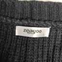 Zeagoo Women's 2026 Fall Chunky Knit Cardigans Open Front Long Sleeve V Neck Button Loose Cardigan Sweaters (Large, Black)