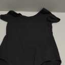 WEGETIT Gymnastics Leotards for Girls Ballet Leotard Toddler girls Bodysuit Short Sleeve Kids Dance Outfits (12-14 Years, Black)