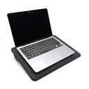 ergomi Lap Desk with Soft Cushion and Wrist Rest – Portable Laptop Desk for Bed, Couch & Home Office, PU Surface Tray with Handle for 15.6 inch Laptop (Medium, Black)