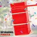 WinnerWhy Spinning Piata with Pull String Reusable Mexico Piata Bolo for Gender Party and Fun for Birthday Christmas Halloween Mexico Parties, Ideal for Adults(Red)