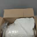 Amazon Basics All-Season Down-Alternative 3-Piece Comforter Bedding Set, Warm Soft Lightweight Microfiber, Pinch Pleat Design with Piped Edges, King, Cream