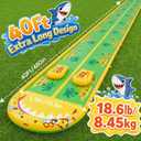 40×5.9FT Heavy Duty Slip and Slide with Sprinkler and 2 Boards, Water Slide for Adults with 3-Way Water Sprinkler, Giant Slip n Slide for Outdoor Backyard Lawn Kids Teens and Adults (Yellow&Green)