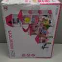 Doloowee DIY Dolls House for Girls - 4-Level 10-Room Villa with 2 Dolls, 4 Dogs & Rich Accessories, DollsHouse Toys for Kids 4-8 Years Old