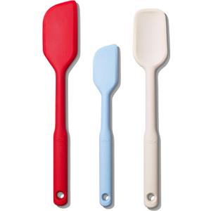 OXO Good Grips 3 Piece Silicone Spatula Set, One Size, Multi, Multicolor