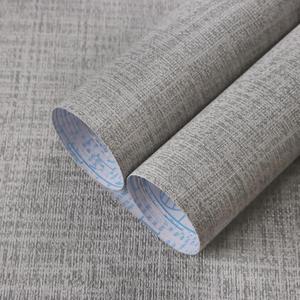 4 x Guvana Grasscloth Peel and Stick Wallpaper Grey Textured Contact Paper Modern Removable Self Adhesive Wall Paper Thicken Fabric Faux Linen Wallpaper for Bathroom Living Room Cabinets 78.7inx15.7in (Gray)
