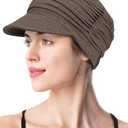 Soft Bamboo Baseball Cap for Chemo Women,  Dark Brown Grey