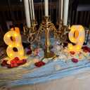 2 x H:7.88 inches Light Up Numbers 60 Sign for Party Decor, 60th Birthday Decorations for Women, 60th Wedding Anniversary Party Centerpieces Table Decorations for Men