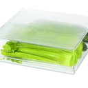 Oggi Fingergrip Lid Storage Bin, 12" x 12" x 4", Clear