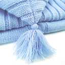 XMWEALTHY Newborn Baby Wrap Swaddle Blanket Knit Sleeping Bag Sleep Sack Stroller Wrap for Baby Light Blue 0-6 Month