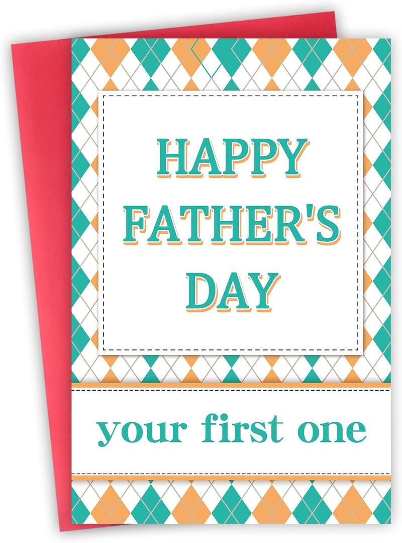 30 x First Fathers Day Card Gifts with Envelope Happy 1st Father's Day Cards Gift from Baby Boy Girl Fathers Day Greeting Card for First Time Dad to be New Dad Gifts for Men, Mix