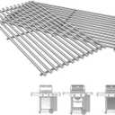 SafBbcue 66801 Stainless Steel Cooking Grates for Weber Genesis II E-210 LX S/E-240 Series Gas Grills 2017 and Newer, for Weber 60010001 65010001 60004001 65004001 66904 Grates