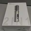 Cordless Hair Straightener Brush, 2 in 1 Curling & Straightening Brush with 200 Million Negative Ions, Mini Travel Hot Straightener Comb for Women, Fast Heating & Dual Voltage