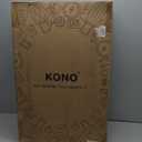 Kono Lightweight 28 Inch Expandable Luggage with Quiet Spinner Wheels TSA Lock, Scratch and Drop Resistant PC+ABS Hardside Durable Large Checked Suitcase, Cream White & Brown